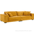 L shape 4 seater italian style leather sofa